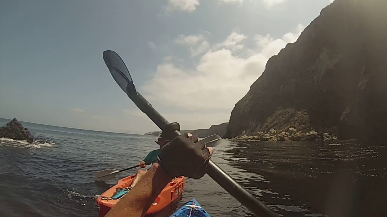 Kayak 7 Ocean Caves in Santa Cruz Island YouTube
