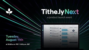 Tithe.ly Next Product Launch Event (August 2020)