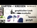 Karten mit Kreisen⎮schnelle Karten⎮ verschieden gestylt für Männer oder Frauen