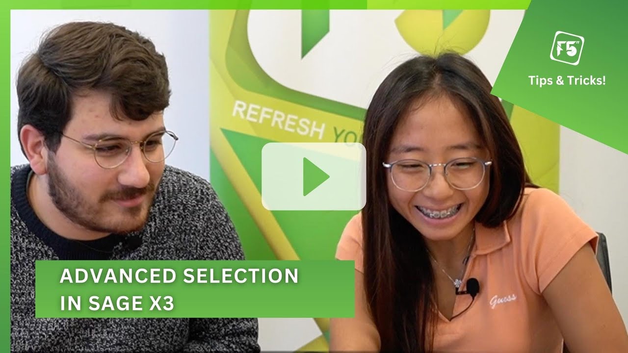 Advanced Selection in Sage X3 - YouTube