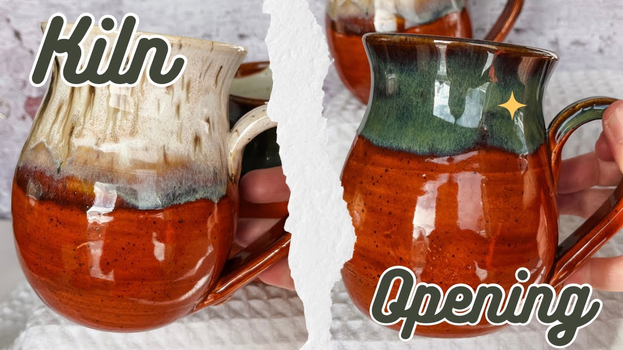 Pottery kiln unloading, kiln opening, glaze combinations explained YouTube