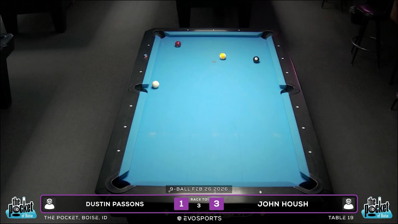 DUSTIN PASSONS vs JOHN HOUSH - THE POCKET - TABLE 19 | EvoSports