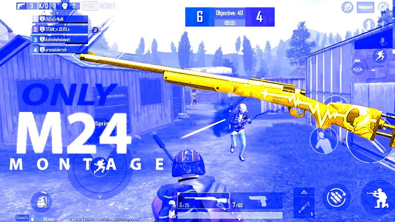 PUBG MOBILE ONLY M24 TDM MONTAGE - YouTube