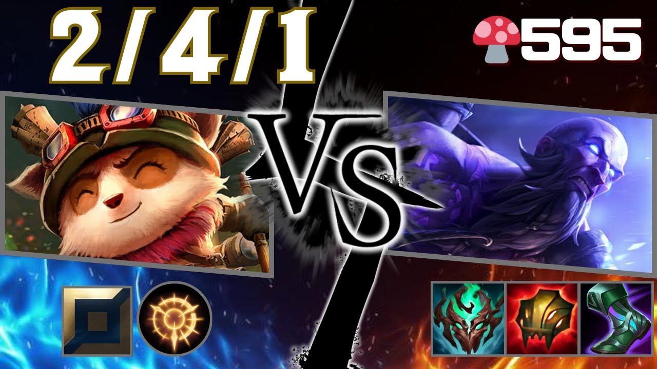 🍄595【GrandMaster/KR】TOP Teemo vs Ryze【SN:포모티