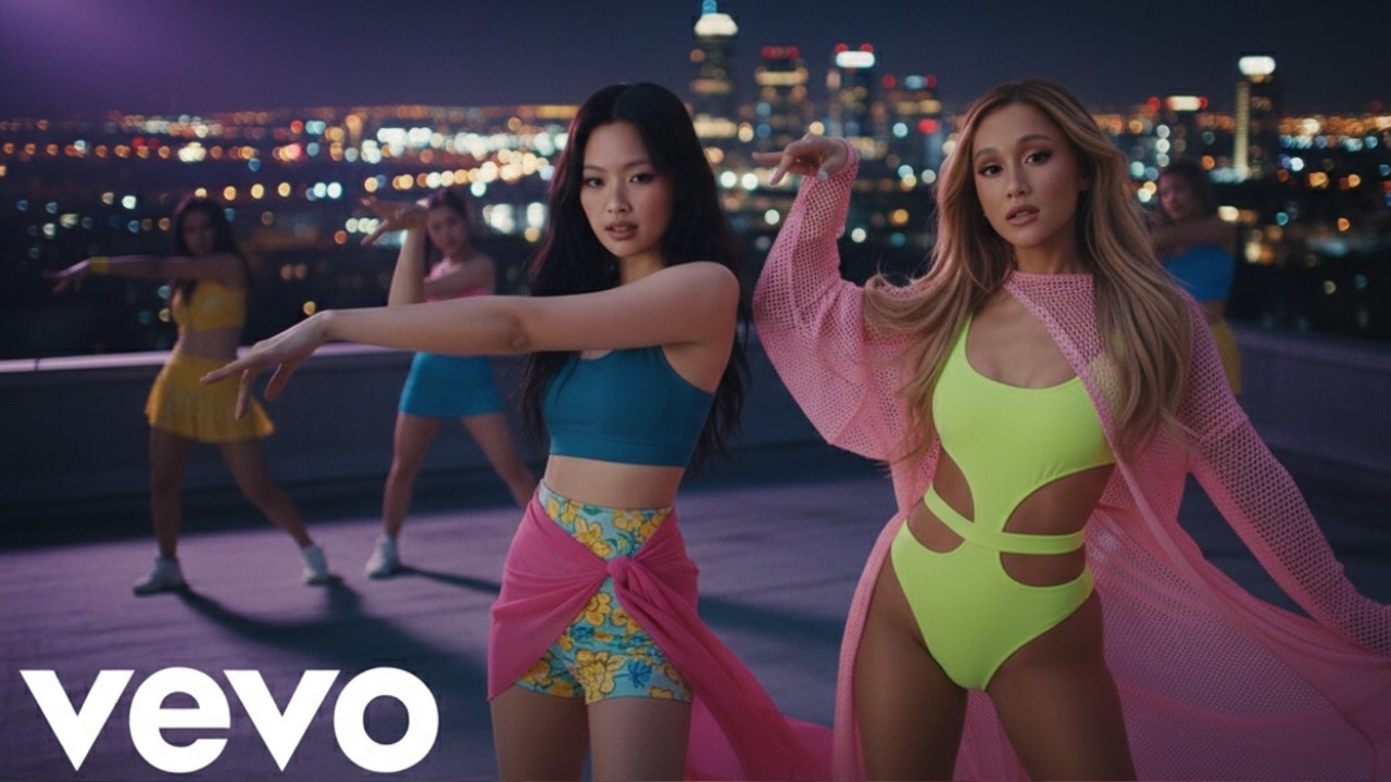 Jennie x Ariana Grande – Midnight Drift (feat. Doja Cat) | Official Lyrics Video | AI K-Pop