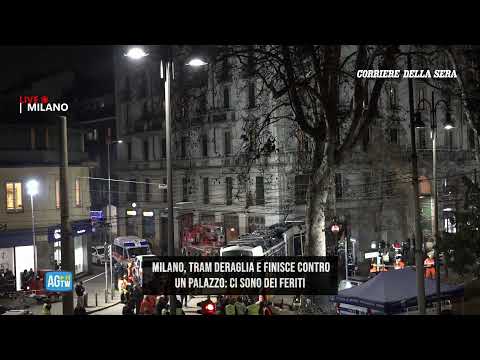 Video Milano, tram deraglia e finisce contro un palazzo: la diretta dal luogo dell'incidente