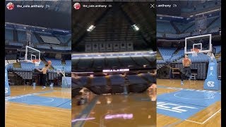 Cole Anthony Gets UNC BASKETBALL GYM to HIMSELF! Throwing Down 360’s & One Handed Dunks With EASE!