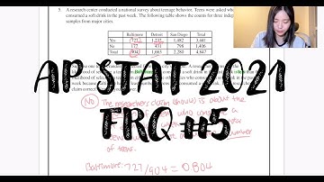 AP Statistics 2021 FRQ #5 / AP 통계학 2021 FRQ #5 문풀