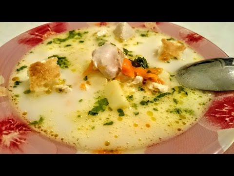 Видео рецепт Куриный сырный суп