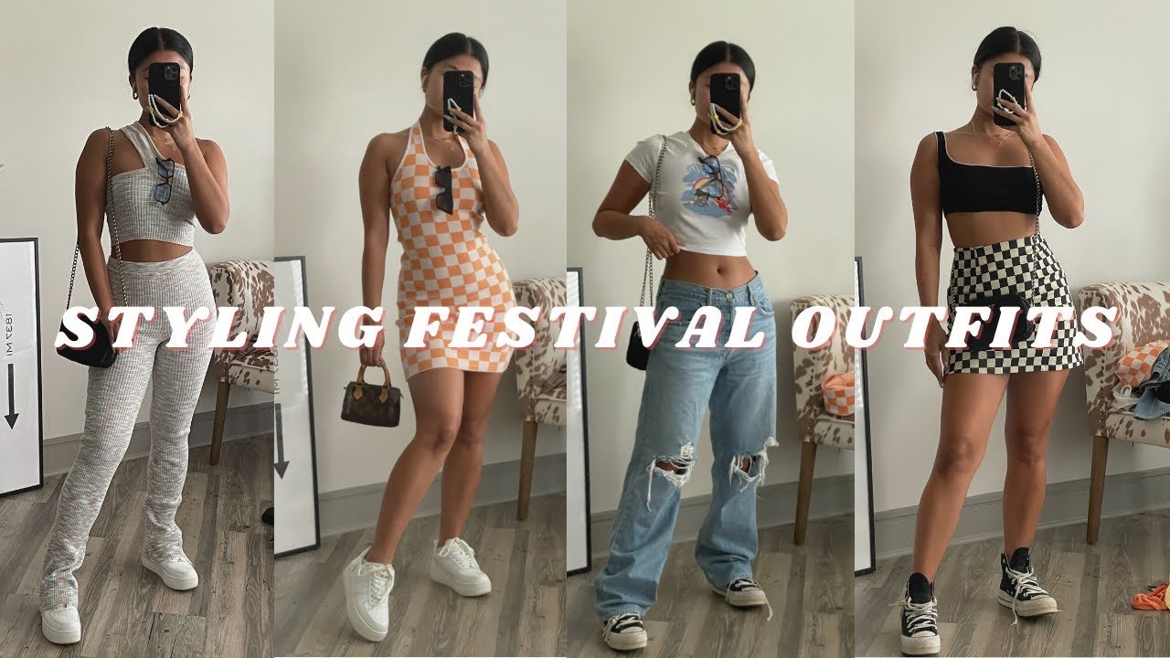 STYLING FESTIVAL OUTFITS + WHAT I PACKED FOR LOLLAPALOOZA - YouTube