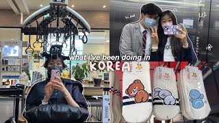 vlogs in korea 🤍🎥 lots of food, surviving organic chemistry, new hair, spending time with my dad