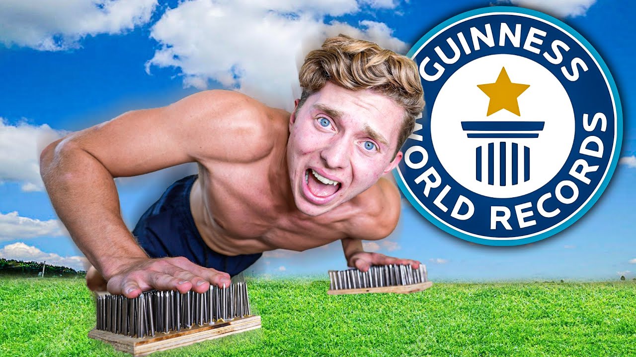 Most Pushups In 30 Seconds on Bed of Nails (WORLD RECORD)