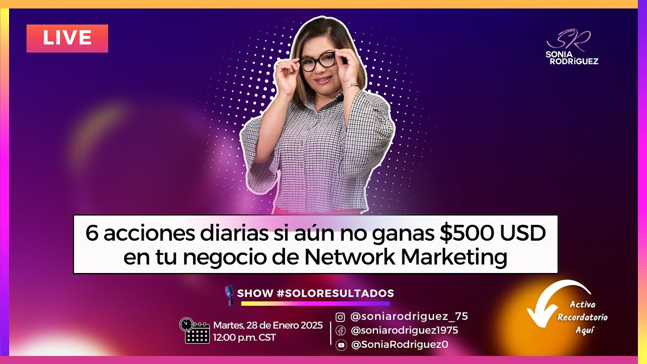 6 acciones diarias si aún no ganas 500 USD en tu negocio - YouTube