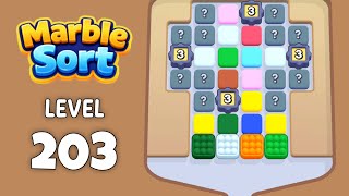 Famous Marble Sort level 203 solution Net Worth