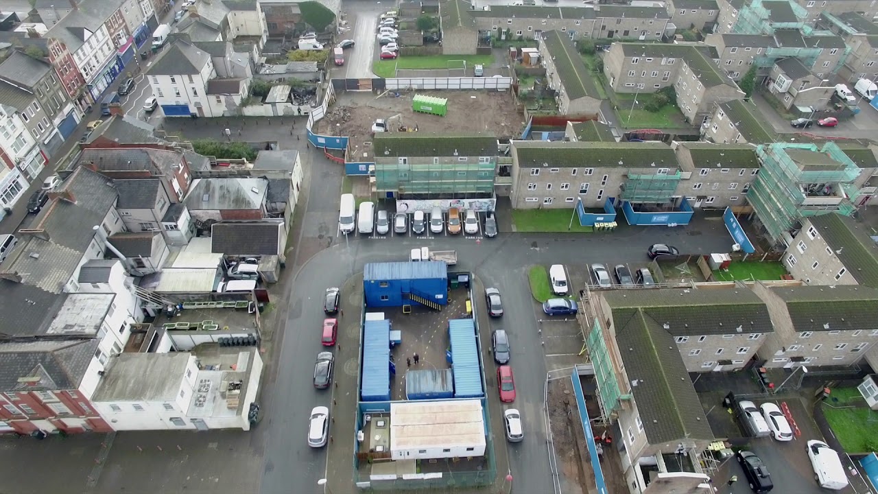 Newport City Homes Pillgwenlly regeneration aerial footage November 2017 YouTube