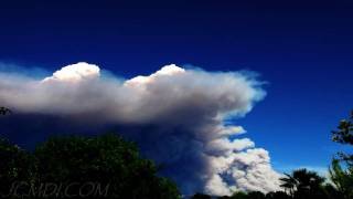 Station Fire Plume 8-30-2009 Spectacular Time Lapse 720p HD