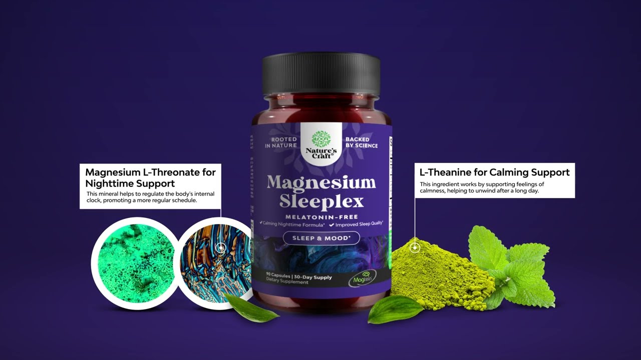 Nature's Craft, Magnesium Sleeplex, Melatonin-Free, 90 Capsules