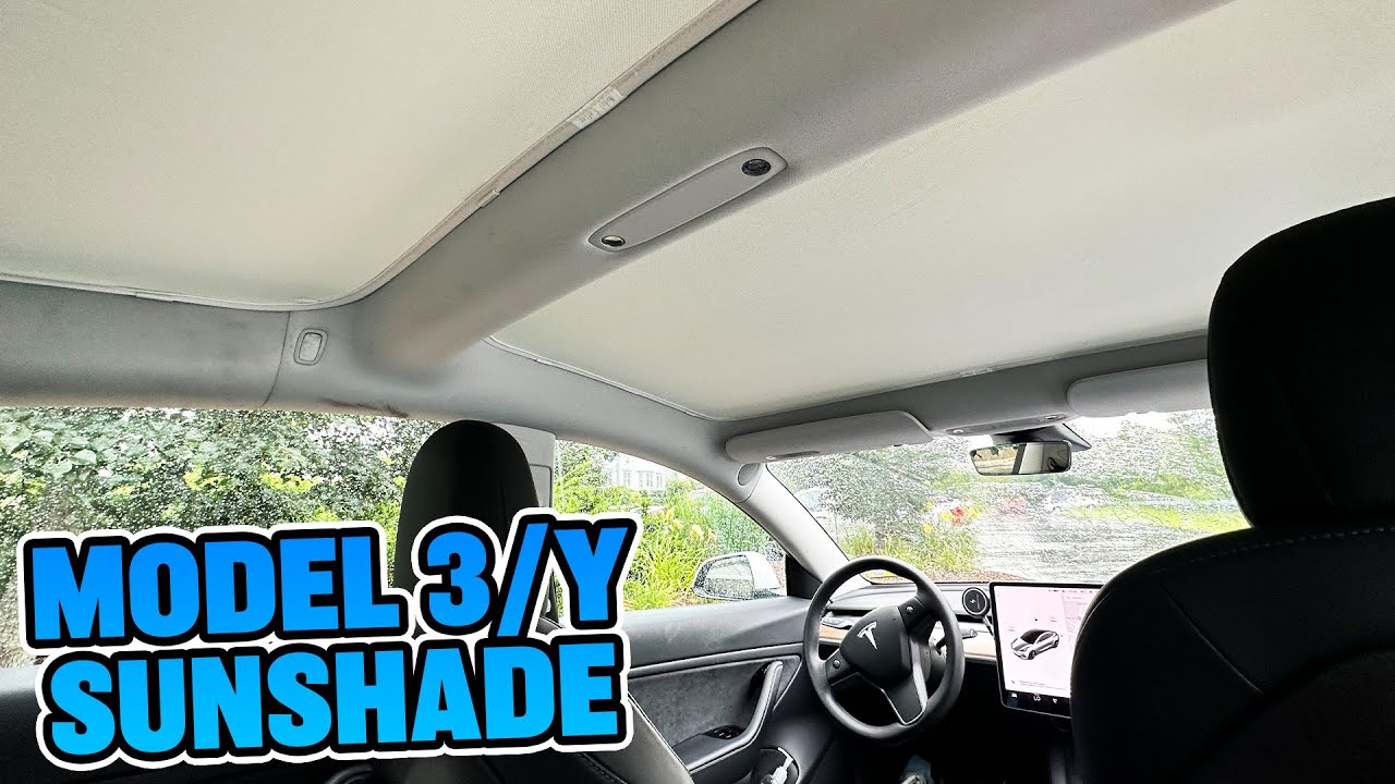 Tesla Model 3/Y Sunshade Install From EVBASE - YouTube