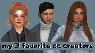 My 3 favorite cc creators💙 (Lumy-sims, GorillaX3 and Simpliciaty)