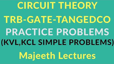 Circuit theory KVL KCL simple problems