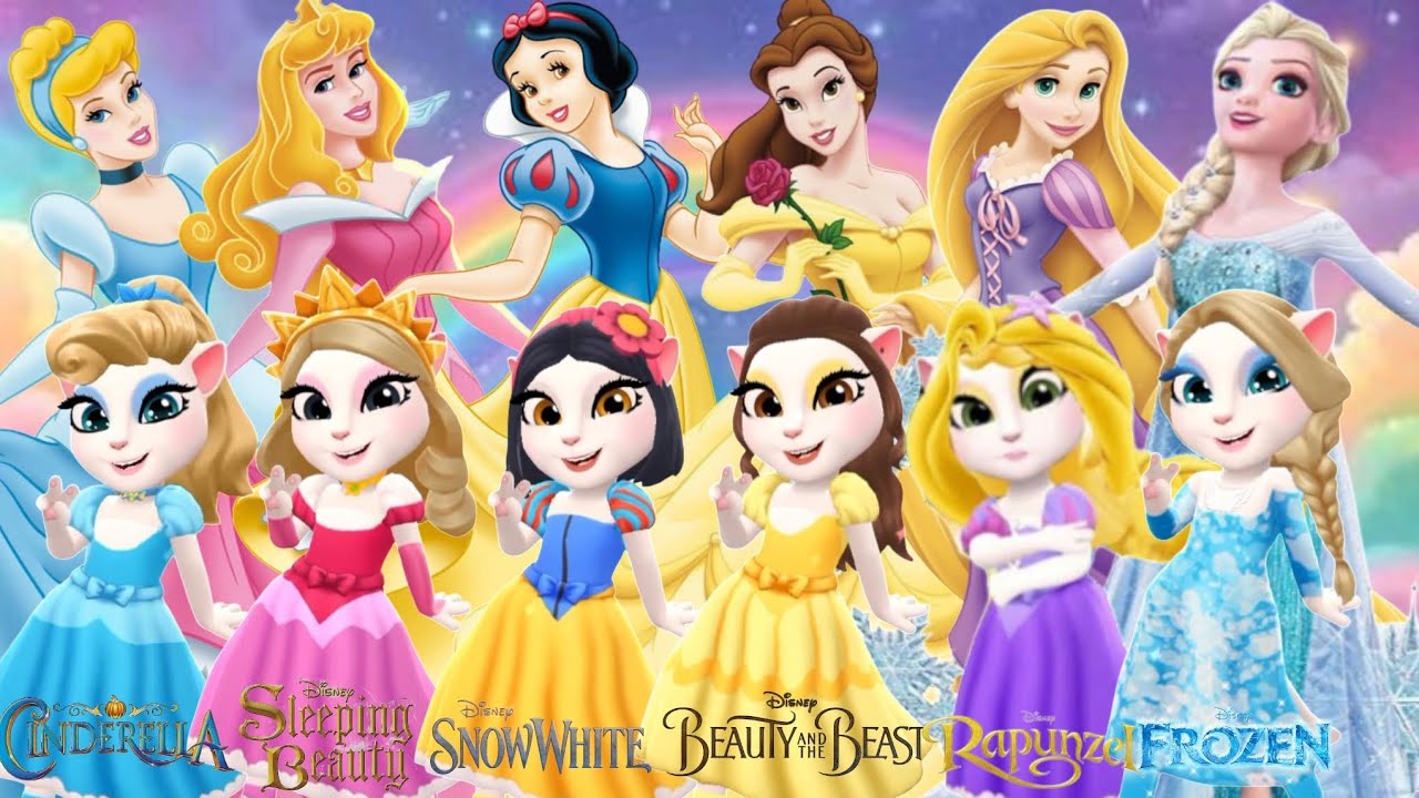 🌈 DISNEY PRINCESS || Makeover My Talking Angela 2 | New Update
