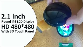 2.1inch #Round #TFTLCD 480*480 Custom #Capacitive PCAP #TouchScreen Panel IPS SPI RGB Coffee Machine