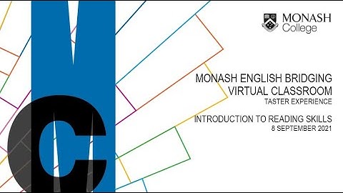 Monash English Bridging Virtual Class Demo