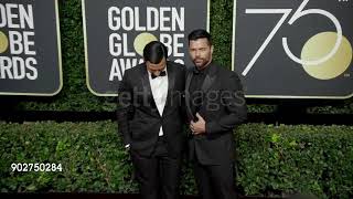 Ricky Martin and Jwan Yosef  love #RedCarpet #GoldenGlobes  #AllBlack #TimeisUP #2018