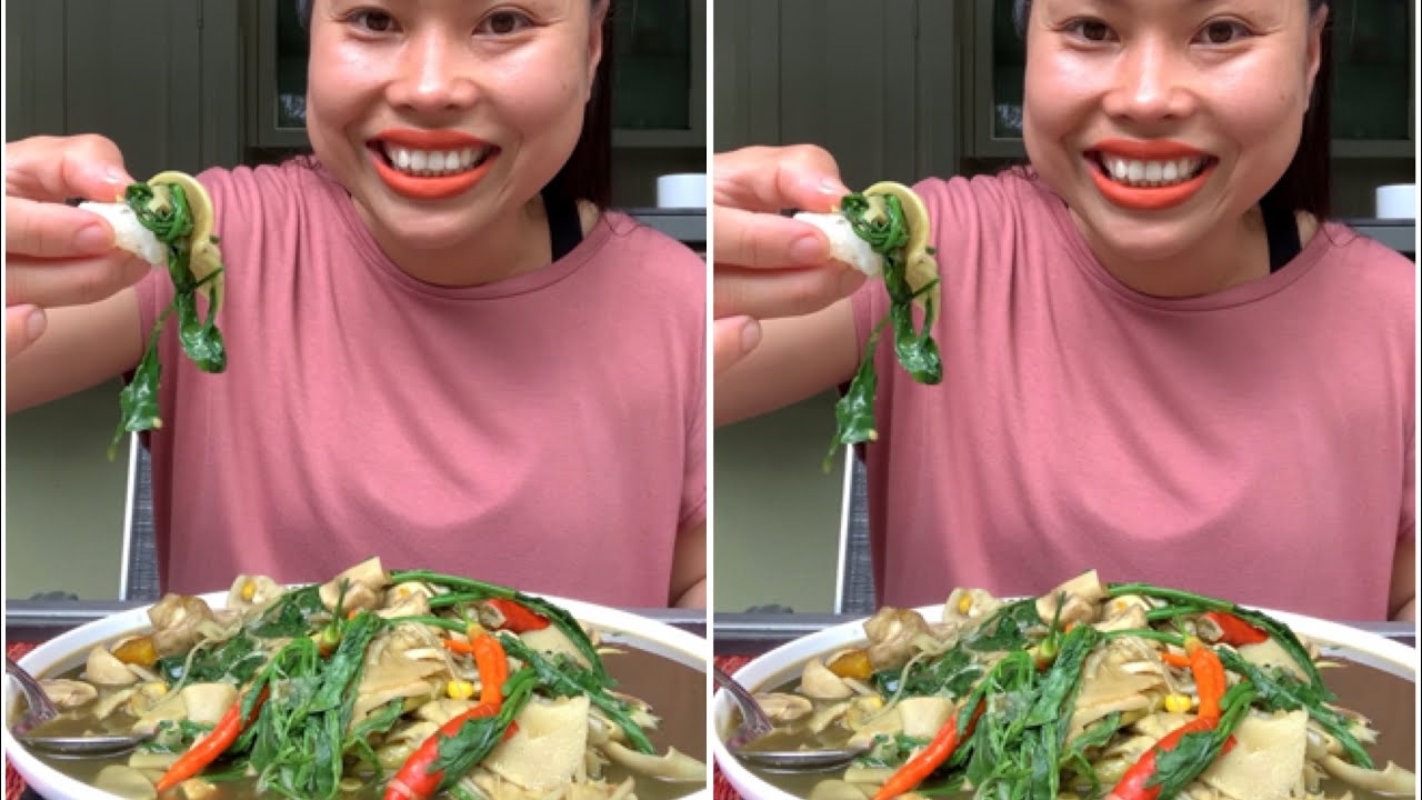 🌶ซดแกงเปรอะ,แกงหน่อไม้ใส่ผักหวานแซ่บคักจ้า😋👍สั่งถั่งเช่าไลน์ไอดี@joei