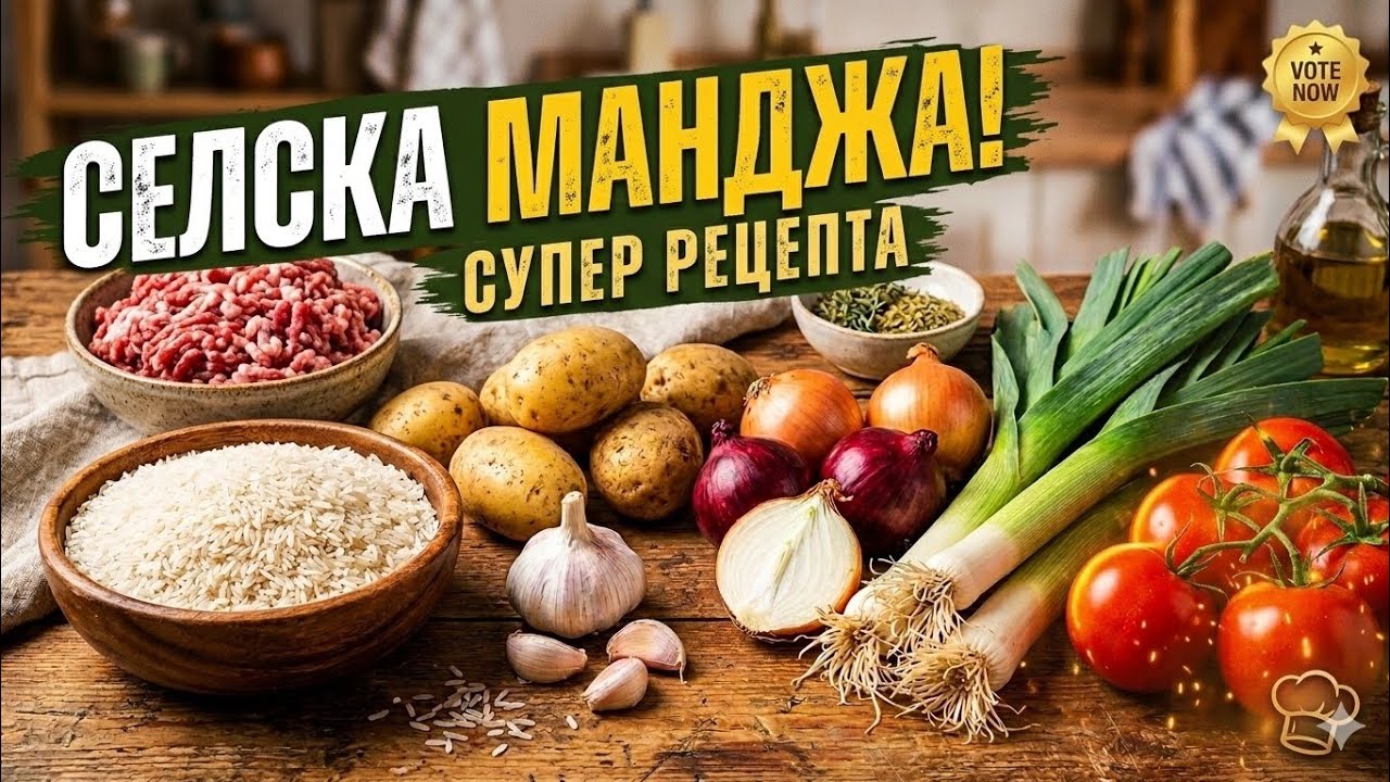 СЕЛСКА МАНДЖА с кайма и пресни зеленчуци