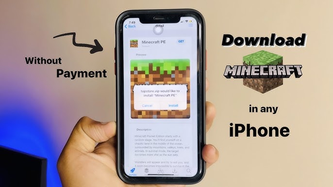 COMO BAIXAR MINECRAFT, DE GRAÇA NO IPHONE, 2023 📱🔥🔥 #minecraft #j, Minecraft