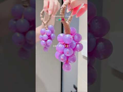 ASMR grape soap #asmr #soap #skincare #soap #diy #soapmaking #shorts
