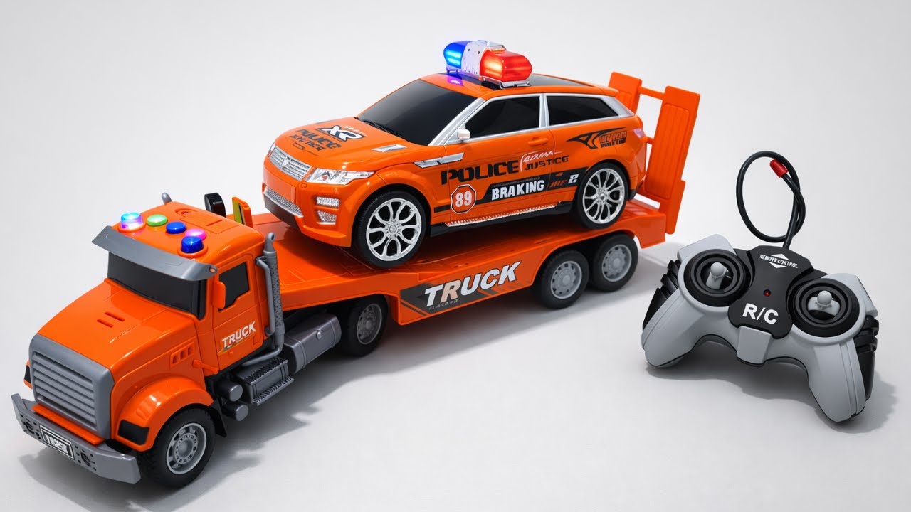 Unboxing RC City Clean Vehicle, RC Fighter Jet, Flatbed Truck Model | ASMR Video