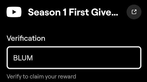 Season 1 First Giveaway | Blum verify cide | telegram airdrop | listing date