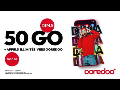Illimité Ooredoo+50Go à 2000da - Illimité Ooredoo+50Go à 2000da