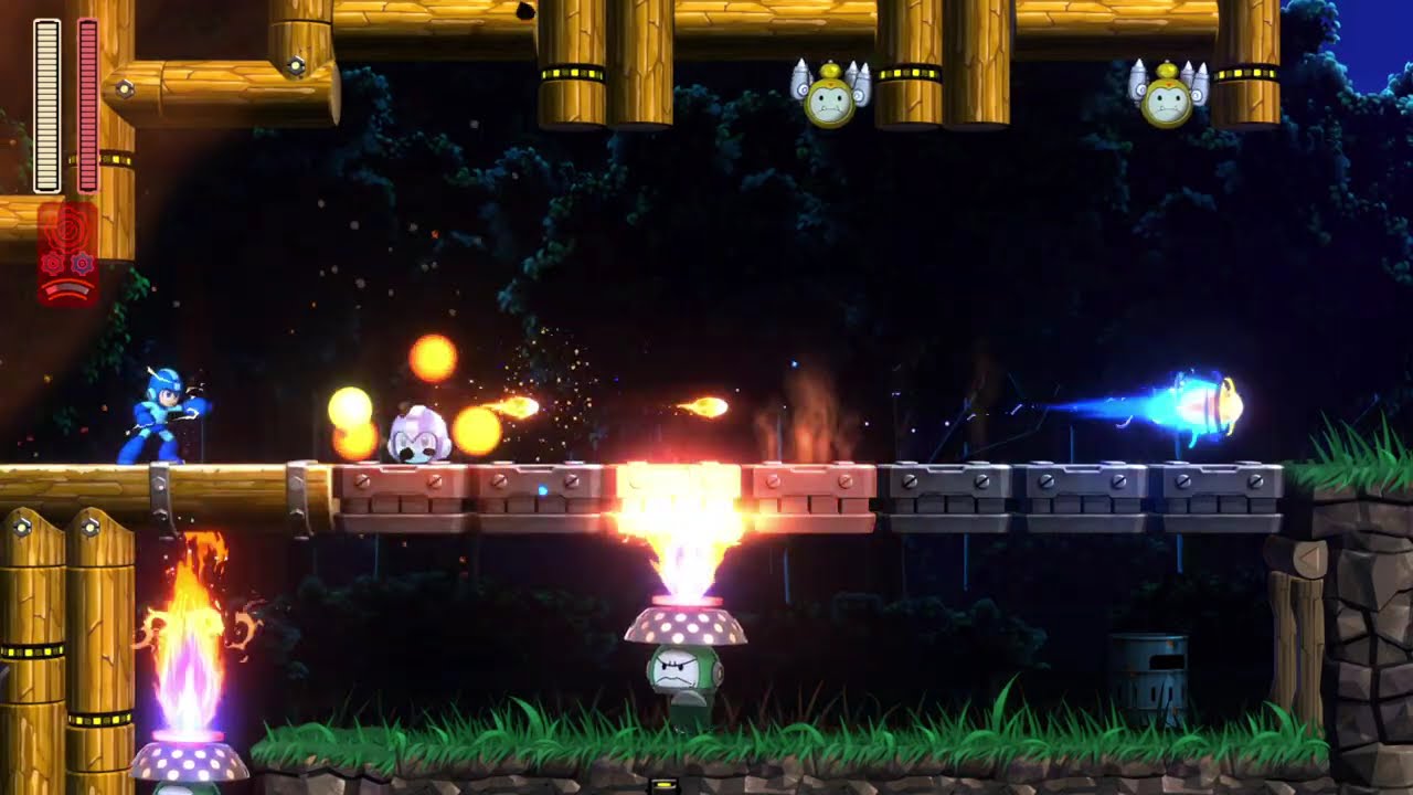 Mega Man 11 - Torch Man - Full Stage + Boss Fight