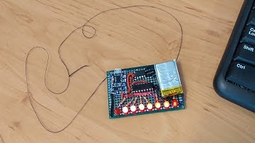 Knight Rider portable perfboard prototype (8 LEDs, 74HC595 shift register, PWM)