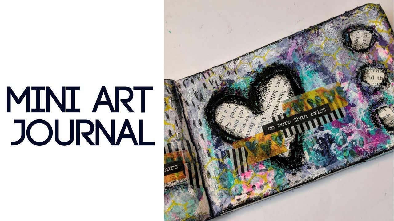 Mini Mixed Media Art Journal Spread