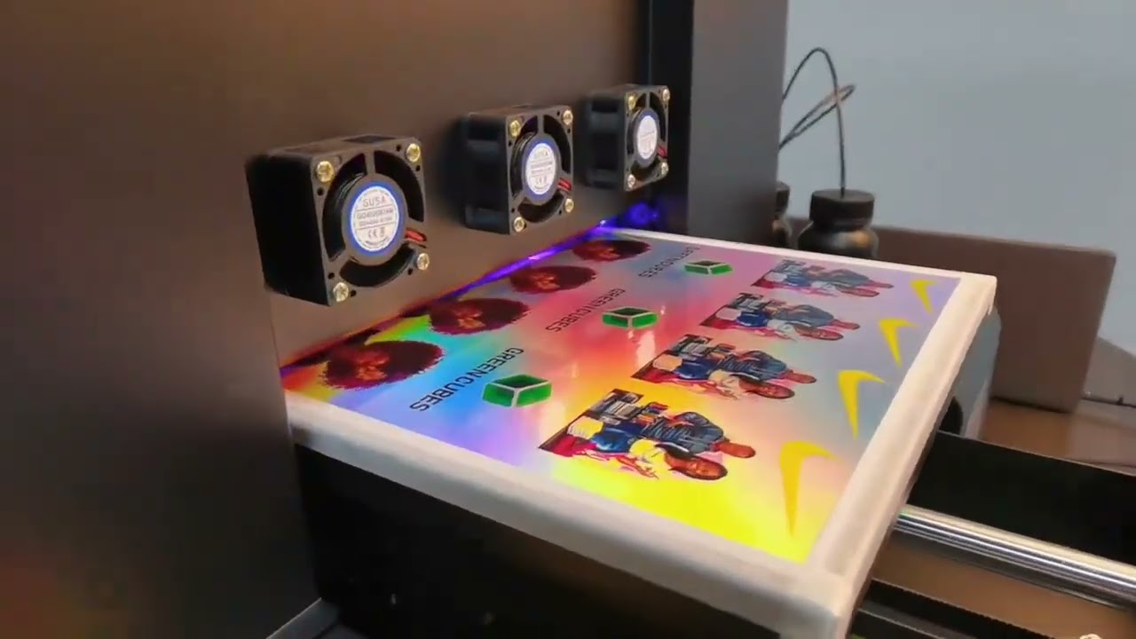 TANKIN UV DTF Printing Laser Paper Crystal Stickers For phone cases , bottles etc. #uvprinter#uvfilm