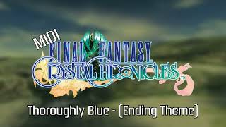 Ending Theme - Final Fantasy Crystal Chronicles MIDI (Thoroughly Blue)
This is a MIDI version that plays after you defeat Memiroa (the final boss). Its a cover I found in an RPG Maker XP project about dynamic lighting, and I liked it, so... enjoy it too c: Ending Theme - Final Fantasy Crystal Chronicles MIDI (Thoroughly Blue)