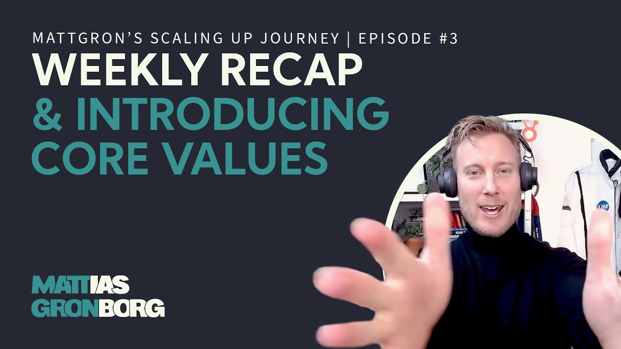 Weekly Recap | MattGron's Scaling Up Journey #3