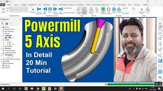 Powermill 5 Axis programming| Powermill Port Area Roughing & finishing | #powermill