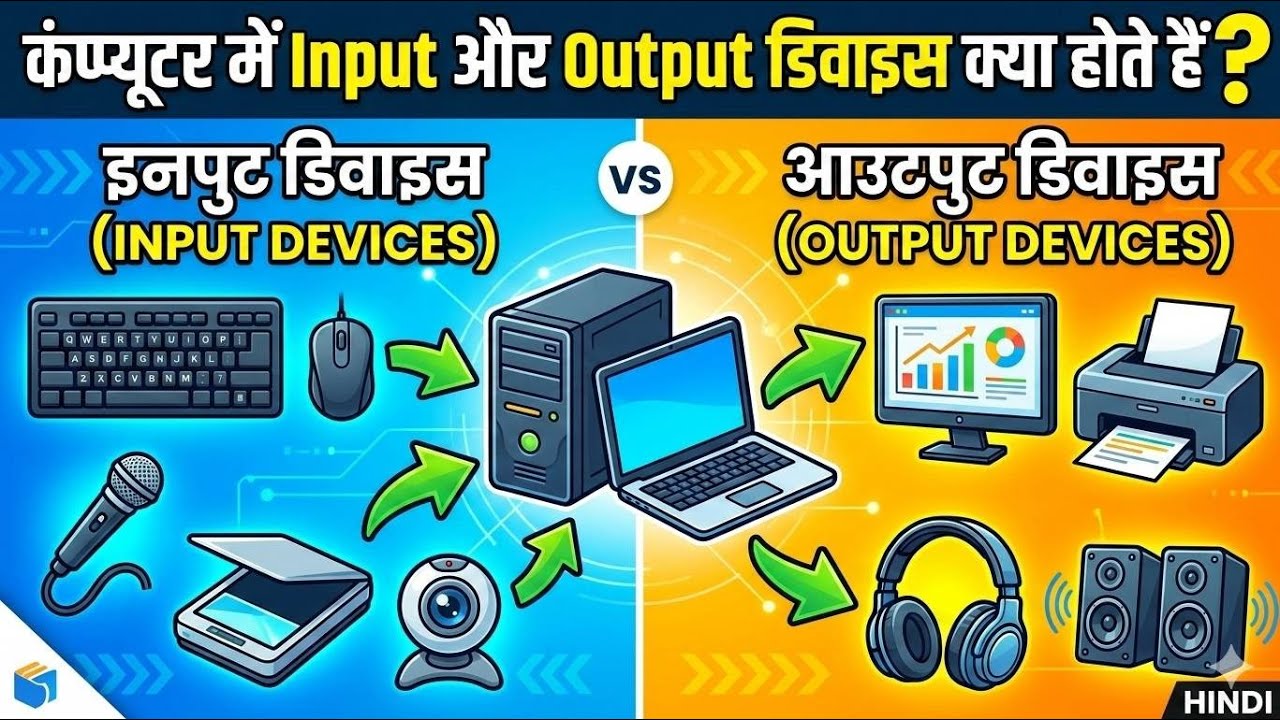 Input and Output Devices in Hindi | कंप्यूटर इनपुट और आउटपुट क्या है? #computerknowledge