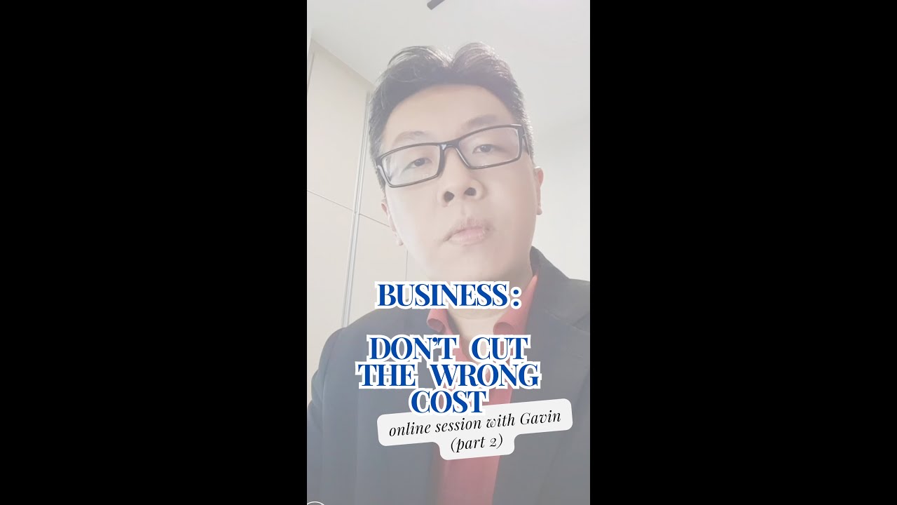 Don't cut the wrong cost in business!