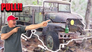 Will it start? We tried to pull start a military truck! Part 1