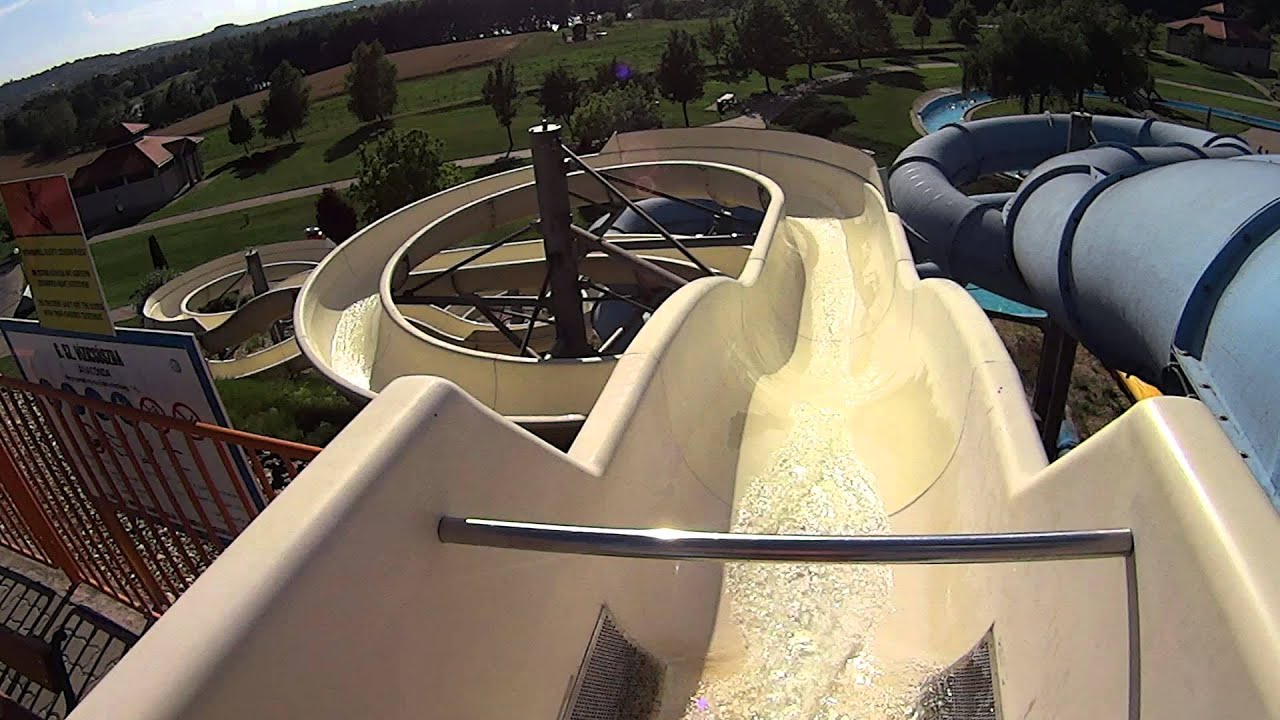 White Anaconda Water Slide at AquaCity YouTube