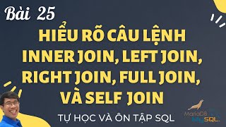 Học SQL 25. Hiểu rõ các câu lệnh INNER JOIN, LEFT JOIN, RIGHT JOIN trong SQL