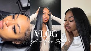 WEEKLY VLOG | i got a tattoo on my face...