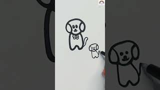 Cute Puppy Drawing easy. #shorts #easyart #creative #drawing #easydrawing #dog #howto #cute #easy