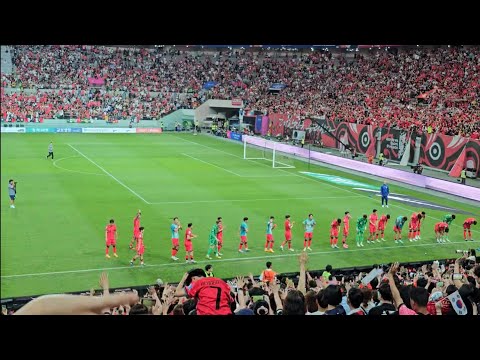 6.11(화) 대한민국 vs 중국 월드컵예선 경기 종료 후 선수단 인사